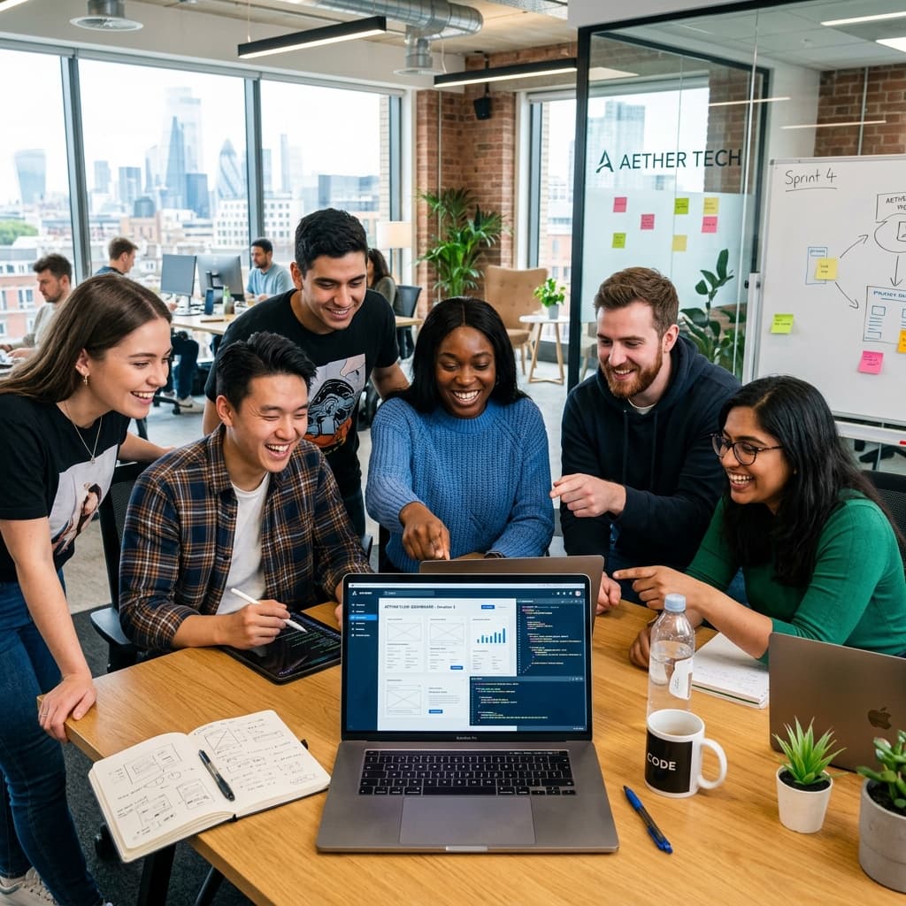Zyene Reviews team collaborating on reputation management software